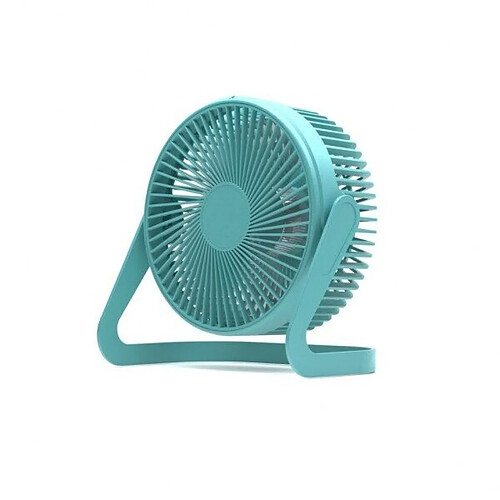 (Bleu) Ventilateur de Bureau USB 5 Pouces 360 Rotatif Mini Ventilateur Électrique Portable Réglable Refroidisseur d'Air Muet d'Été