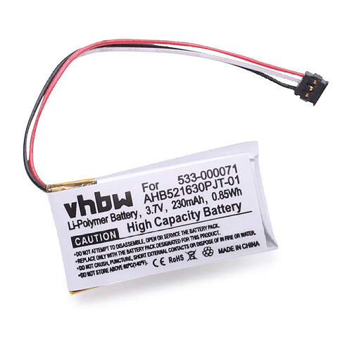 vhbw batterie de remplacement 230mAh (3.7V) pour souris Logitech Ultrathin Touch Mouse T630, N-R0044 . Remplace: 1311, 533-000071, AHB521630PJT-01.