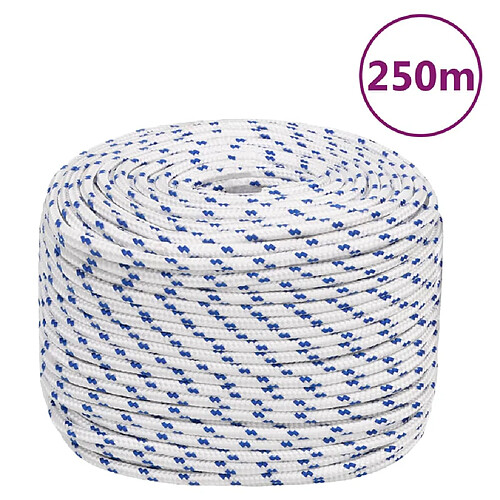 vidaXL Corde de bateau Blanc 6 mm 250 m Polypropylène