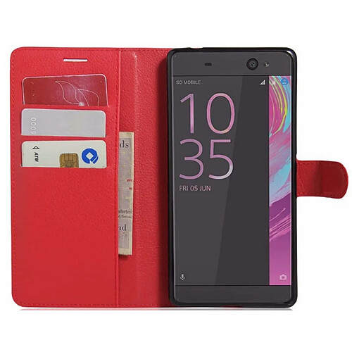 Ipomcase Coque étui housse portefeuille SONY XPERIA XA - Rouge