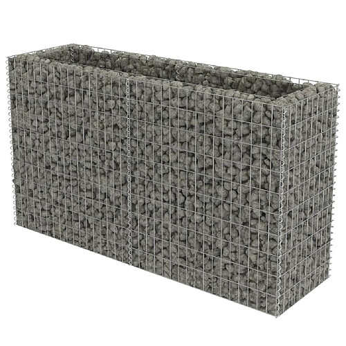 Maison Chic Jardinière,Lit surélevé - Bac à fleurs - pot de fleur à gabion Acier galvanisé 180x50x100 cm -GKD33571