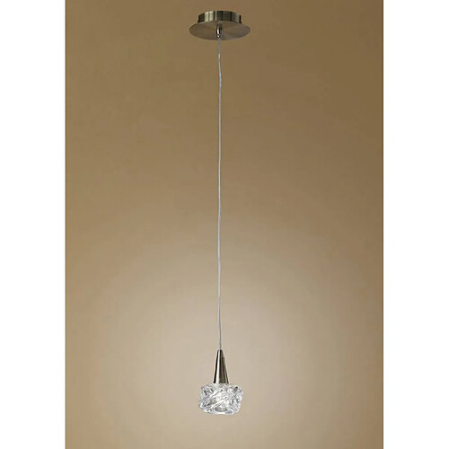 Luminaire Center Suspension Maremagnum 1 Ampoule G9, laiton antique