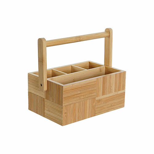 Range-couverts DKD Home Decor Naturel Bambou 27 x 16,5 x 11,5 cm