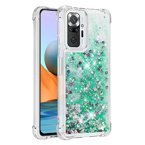 Coque en TPU Amortissement dynamique des sables mouvants vert pour votre Xiaomi Redmi Note 10 Pro Max