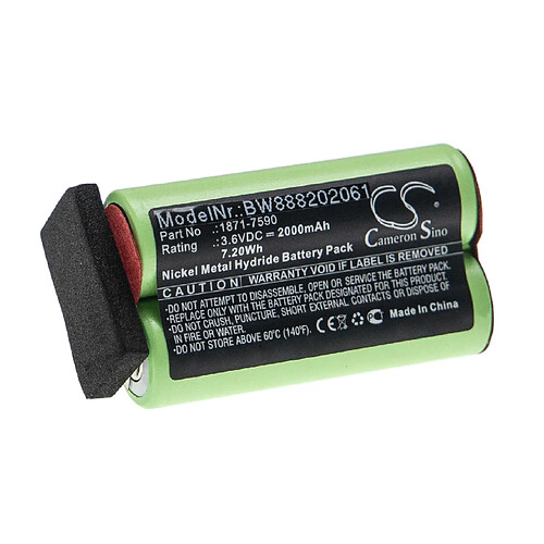 vhbw Batterie compatible avec Moser ChromStyle 1871, Super Cordless 1872 clipper tondeuse à cheveux (2000mAh, 3,6V, NiMH)