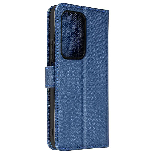 Avizar Étui pour Honor 200 Lite Portefeuille Support Vidéo Motif Croisillon Bleu