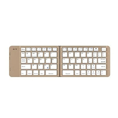 Universal Clavier sans fil Bluetooth 3.0 Clavier ultra-mince pliable iPad IOS 10 mètres Clavier tablette | Clavier (or)