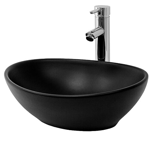 ML DESIGN MODERN LIVING Lavabo 41x33,5x14,5 cm céramique noire ML-Design