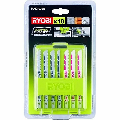 Lame scie Ryobi RAK10JSB Scie sauteuse 10 Pièces