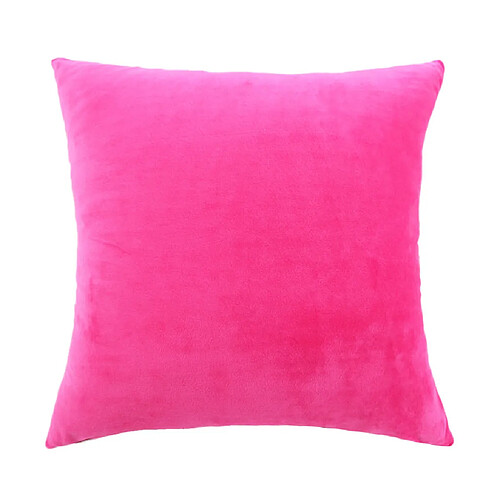 45x45cm Solide Mou Oreiller De Velours Couvercle Canapé Décoration De Voiture Cas De Coussin Rose Rouge