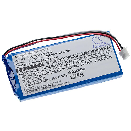 vhbw Batterie compatible avec Spectran NF-5030, NF-5030X, NF-XFR outil de mesure (3000mAh, 7,4V, Li-polymère)