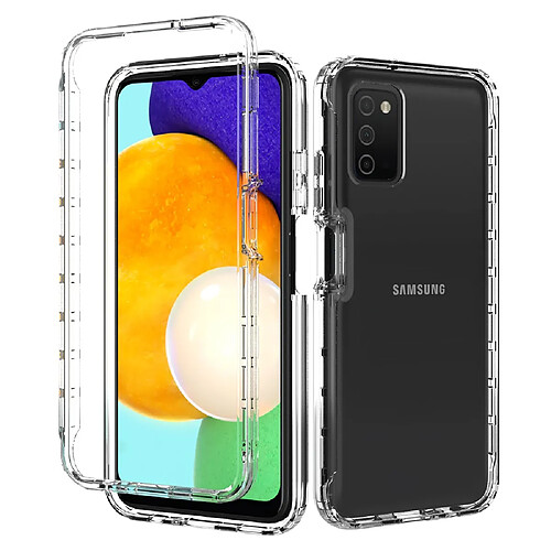 Coque en TPU 2-en-1 détachable, couleur dégradée, anti-rayures transparent pour votre Samsung Galaxy A03s (166.5 x 75.98 x 9.14mm)