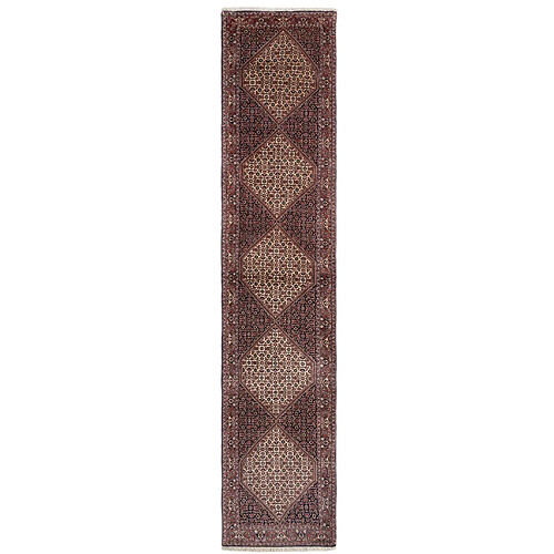 Vidal Tapis de couloir en laine 418x86 noir Bidjar