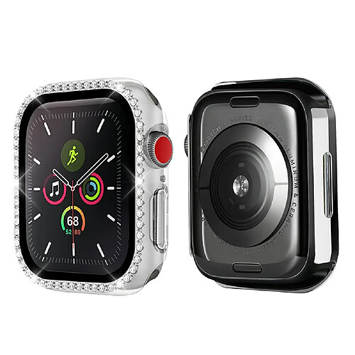 Coque en TPU décoration en strass transparent pour votre Apple Watch Series 7 45mm