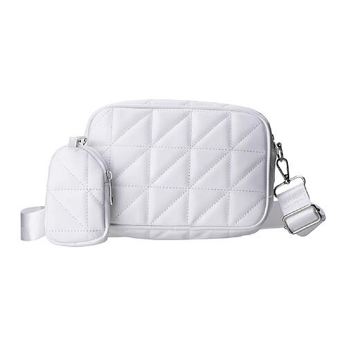 Eko Sac bandoulière avec pochette Modèle Camélia Blanc