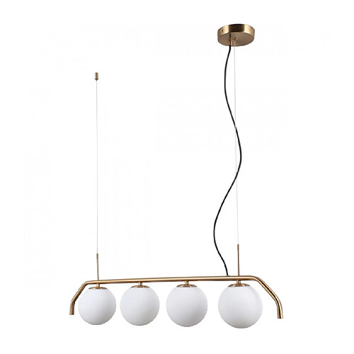 Luminaire Center Suspension moderne Carimi abat jour blanc