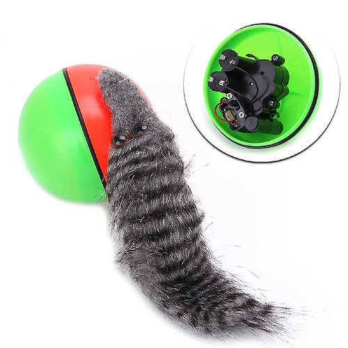 Jouet Balle Castor Chasseur Jouet Balle pour Chat Jouets Interactifs Imperméable Auto