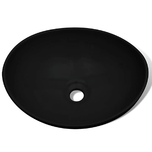 vidaXL Lavabo céramique 40 x 33 cm Noir