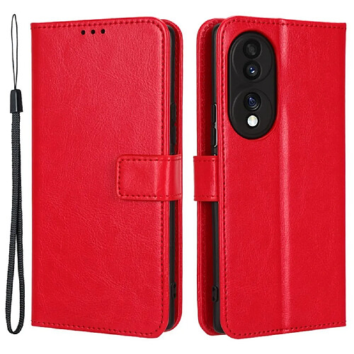 Htdmobiles Housse pour Huawei Honor 70 5G - etui coque pochette portefeuille + film ecran - ROUGE