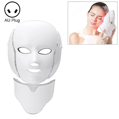 Wewoo 7 machine faciale de beauté de visage de rajeunissement de peau de masque de photon de de la couleur LEDprise AU