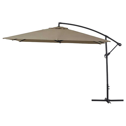 Habitat Et Jardin Parasol jardin déporté Alu Ilios 3 - Carré - 3 x3 m - Taupe