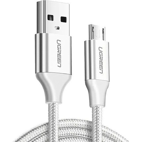 UGreen USB-A - microUSB 2 m Blanc (60153)