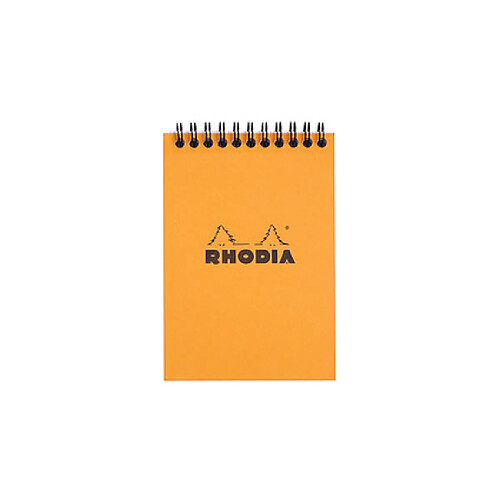 RHODIA Bloc spiralé, format A6, quadrillé 5x5, orange ()