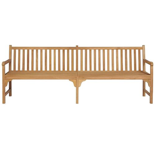 Helloshop26 Banc de jardin meuble de patio d'extérieur terrasse 228 x 62,5 x 90 cm bois de teck solide 02_0011303