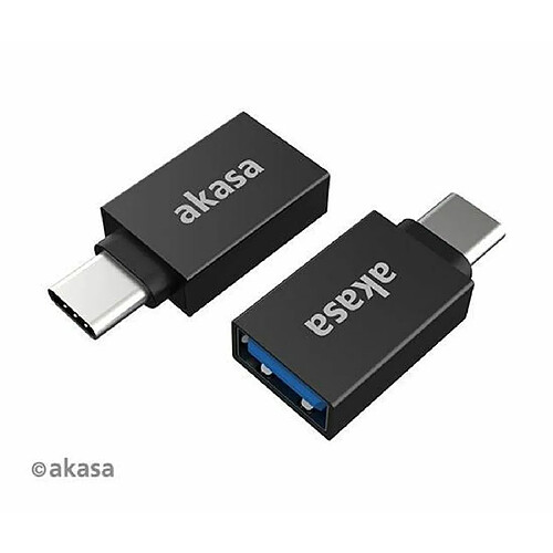 Carisch-Musicom Adapter USB Akasa USB-C - USB Czarny (AK-CBUB62-KT02)