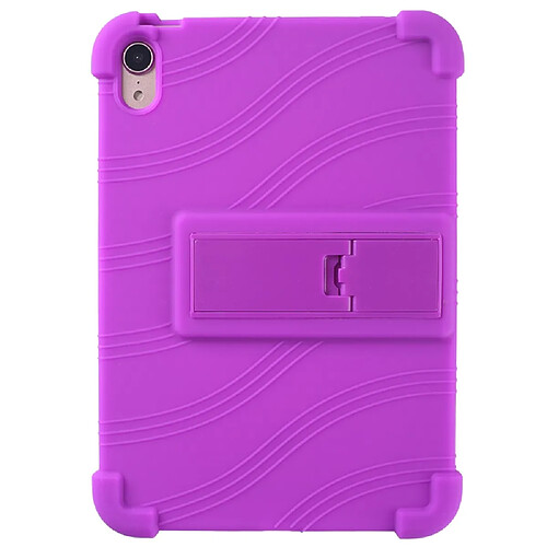 Coque en silicone flexible, antichoc avec béquille pliable violet pour votre iPad mini (2021)