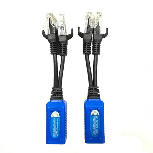 Wewoo Balun vidéo 2 PCS Anpwoo UPOE01 épissable 2 en 1 POE Power + Ethernet Transmetteur passif torsadé