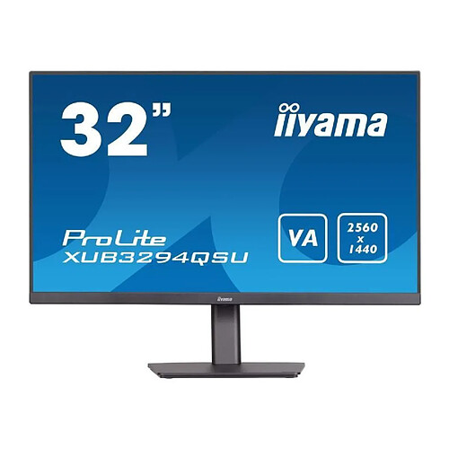 Ecran PC - IIYAMA - XUB3294QSU-B1 - 31,5 VA LED WQHD 2560 x 1440 - 4ms - 75Hz - HDMI DP