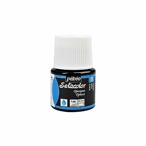 Pebeo Peinture textile Setacolor opaque - Noir - 45 ml