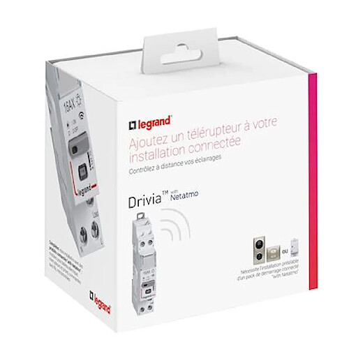 télérupteur modulaire connecté - drivia with netatmo - 16a - 230v ac - legrand 412170