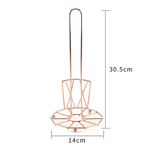 Universal Porte-serviettes en papier en acier inoxydable Porte-serviettes en papier à rouleau Porte-serviettes en papier à base de stabilisation Porte-serviettes en papier de cuisine | Porte-papiers (or)