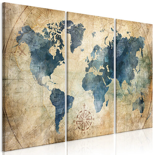 Artgeist Tableau - Retro Map (3 Parts) [60x40]