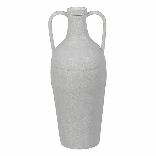 BigBuy Home Vase Blanc Fer 18,5 x 18,5 x 46 cm