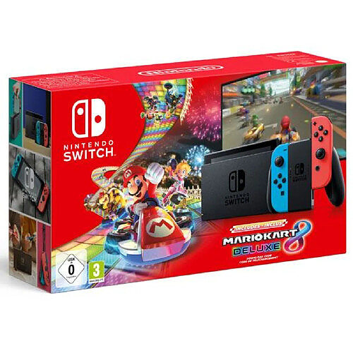 Nintendo Console Switch 2019 - Joy-Con Néon + Mario Kart 8