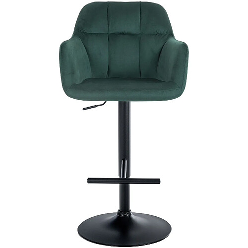 Non Tabouret de bar Natoma velours noir