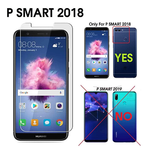 Ipomcase Film Protection d'écran en vitre verre trempé pour Huawei P Smart (2018)