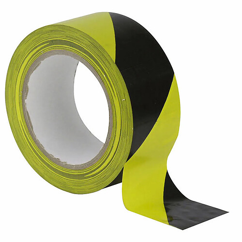 Bande de marquage Noir / Jaune, 50 mm / 33 m Showgear