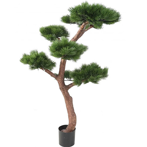 Pegane Plante artificielle haute gamme Spécial extérieur / PIN artificiel BONSAI UV - Dim : 150 x 90 cm