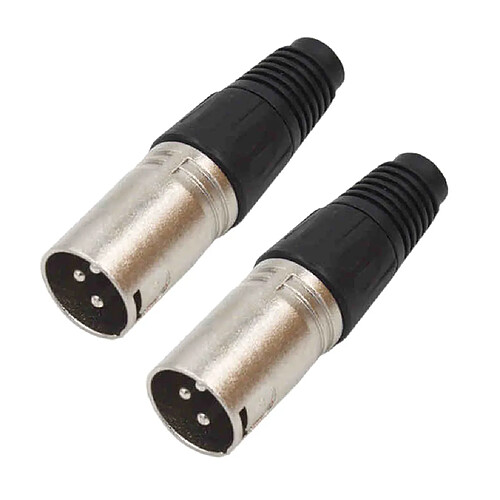 Fiche XLR Mâle 2 X 3 Broches Pour Fiche Adaptateur Convertisseur Est Jack 6.3mm Mâle