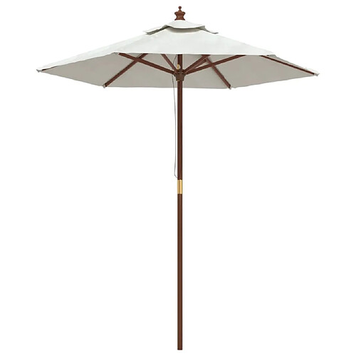 Maison Chic Parasol Jardin | Parasol de jardin avec mat en bois sable 196x231 cm - GKD34524