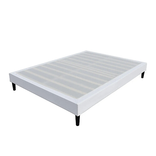 King Of Dreams Sommier Tapissier Blanc 180x200 déhoussable housse lavable - revetement Tissu PVC