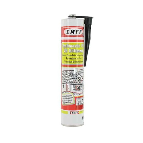 Mastic polyuréthane noir EMFI PU 25 bâtiment 300ml