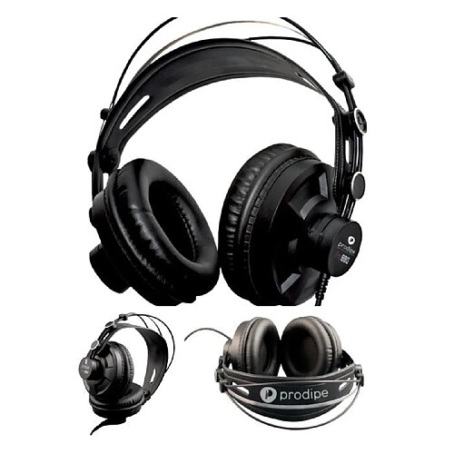 Prodipe Casque SONO Audio Studio Professionnel 880 NOIR, Casque Filaire 3.5mm + Adaptateur 6.35mm, Casque de Monitoring, Son Parfait