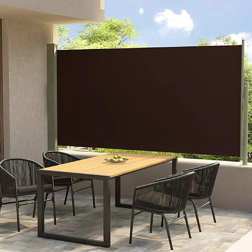 vidaXL Auvent latéral rétractable de patio 160x300 cm Marron