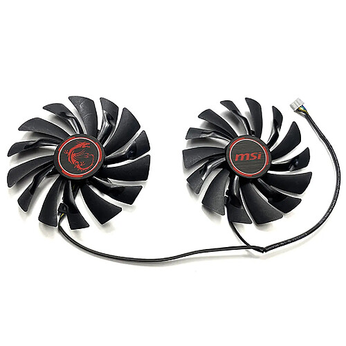 Ventilateur de carte graphique Accessoires de remplacement compatible carte graphique MSI R9 390X 390 380/R7 370 GAMING