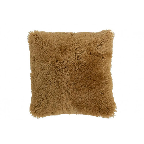 Dansmamaison Coussin Carre Peau De Mouton Ocre